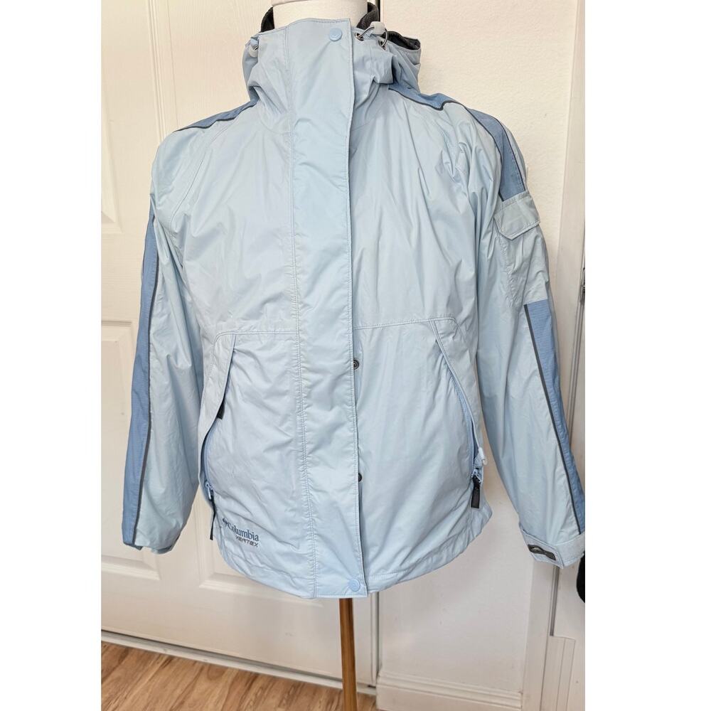 Columbia Vertex Women’s M Blue Hooded Fleece Lined Jacket